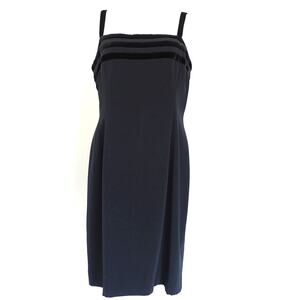 90s Y2K Vintage‎ Black Spaghetti Strap Dress Jones New York Size Large